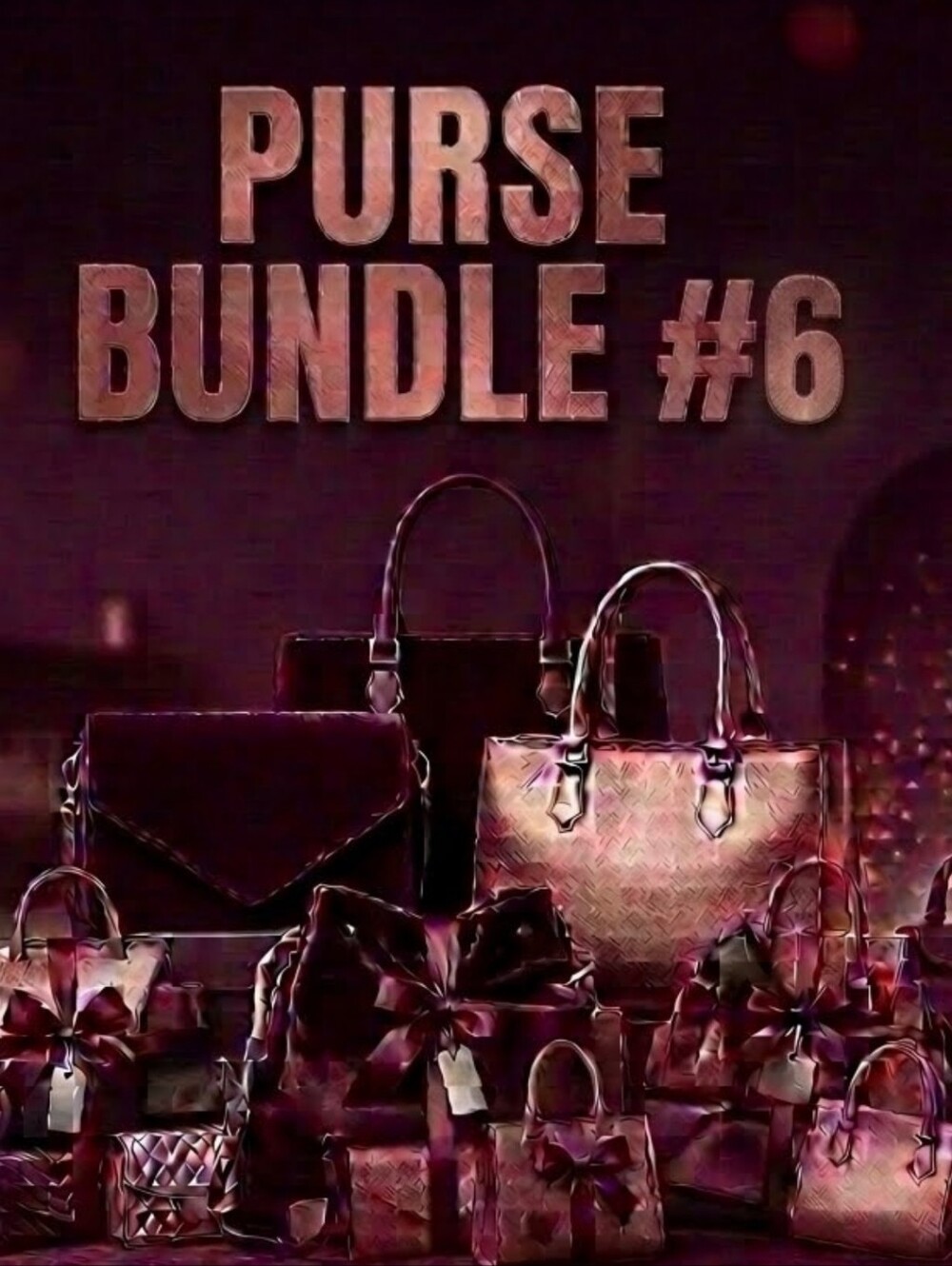 Women’s Tote & Satchel Purse Bundle in Deep Burgundy